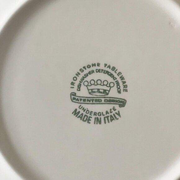 Vintage Set of Four Italian Illustrated Vegetable Side Bowls CBM Ironstone 9.5" - Picture 8 of 8